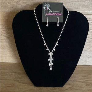 Crystal Rhinestone Necklace & Earring Set